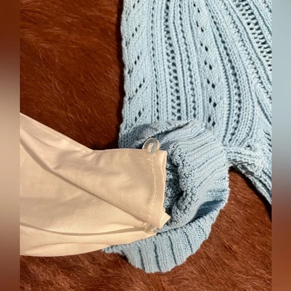 💞NWT veronica beard women sweater size S blue white